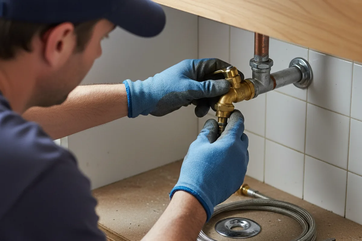 Shutoff valve and fitting work during Emergency Plumbing in Daytona Beach
